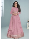 Light Pink Designer Heavy Faux Georgette Anarkali Suit