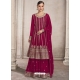 Rani Pink Designer Heavy Fox Georgette Palazzo Suit