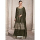 Mehendi Green Designer Heavy Fox Georgette Palazzo Suit