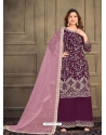 Purple Designer 9000 Velvet Palazzo Suit