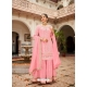 Pink Designer Party Wear Georgette Palazzo Suit