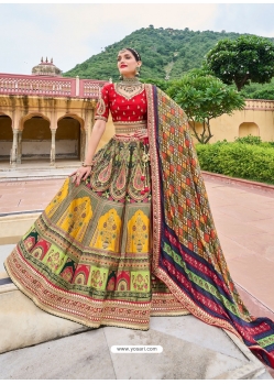 Multi Colour Designer Silk Party Wear Lehenga Choli