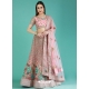 Pink Net Party Wear Heavy Lehenga Choli