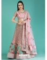 Pink Net Party Wear Heavy Lehenga Choli