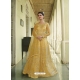 Yellow Designer Heavy Butterfly Net Anarkali Suit