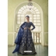 Navy Blue Designer Heavy Butterfly Net Anarkali Suit