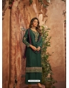 Dark Green Party Wear Heavy Brasso Designer Suit