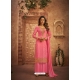 Pink Party Wear Heavy Brasso Designer Suit