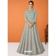 Sea Green Heavy Faux Georgette Designer Anarkali Suit