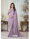 Lavender Designer Party Wear Glorious Silk Saree