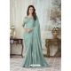 Turquoise Designer Party Wear Glorious Silk Saree