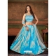 Sky Blue Wedding Wear Pure Georgette Designer Lehenga Choli