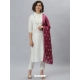 Off White Poly Silk Readymade Salwar Suit YOS26221