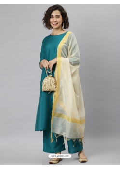 Green Poly Silk Readymade Salwar Suit YOS26224