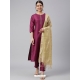 Wine Poly Silk Readymade Salwar Suit YOS26231