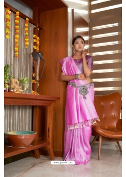 Pink Raw Silk Woven Kanjivaram Saree YOSAR34348