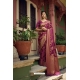 Wine Satin Silk Woven Banarasi Saree YOSAR34370