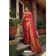Red Satin Silk Woven Banarasi Satin Saree YOSAR34372