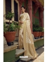 Off-White Satin Silk Woven Banarasi Satin Saree YOSAR34373
