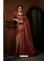 Maroon Art Silk Woven Kanjivaram Saree YOSAR34376