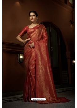 Red Art Silk Woven Kanjivaram Saree YOSAR34383