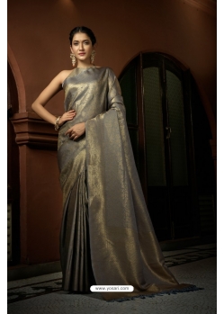 Grey Art Silk Woven Kanjivaram Saree YOSAR34385