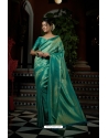 Teal Blue Art Silk Woven Kanjivaram Saree YOSAR34395