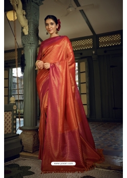 Red Art Silk Woven Kanjivaram Saree YOSAR34411