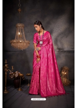 Pink Art Silk Zari Kanjivaram Saree YOSAR34485