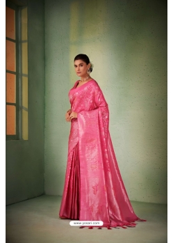 Pink Art Silk Zari Kanjivaram Saree YOSAR34523