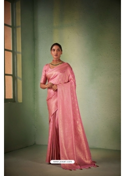 Light Pink Art Silk Zari Kanjivaram Saree YOSAR34545