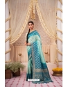 Blue Raw Silk Zari Bandhani Saree YOSAR34553