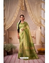 Green Raw Silk Zari Bandhani Saree YOSAR34554
