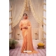Peach Orange Georgette Zari Banarasi Georgette Saree YOSAR34563