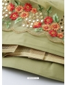 Green Silk Embroidered Bridal Lehenga Choli YOLEN10363