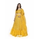 Yellow Georgette Embroidered Wedding Lehenga YOLEN10368