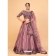 Mauve Ferrari Silk Sequins Work Wedding Lehenga YOLEN10379