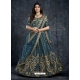 Navy Blue Silk Wedding Lehenga Choli YOLEN10386