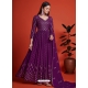 Purple Blooming Georgate Gown Style Anarkali YOS26243