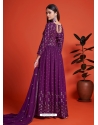 Purple Blooming Georgate Gown Style Anarkali YOS26243