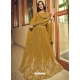 Mustard Faux Georgette Embroidered Wedding Lehenga Choli YOLEN10390