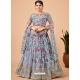 Sky Blue Faux Georgette Embroidered Lehenga Choli YOLEN10405