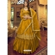 Mustard Silk Satin Sequins Work Lehenga Choli YOLEN10420