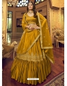 Mustard Silk Satin Sequins Work Lehenga Choli YOLEN10420