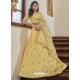 Yellow Art Silk Lehenga Choli For Haldi YOLEN10423