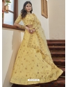 Yellow Art Silk Lehenga Choli For Haldi YOLEN10423