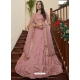 Peach Art Silk Lehenga Choli For Mehandi YOLEN10425