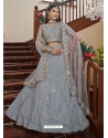 Grey Art Silk Lehenga Choli For Wedding YOLEN10426