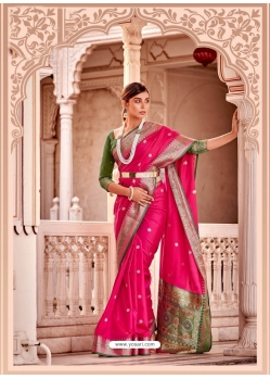 Rani Designer Soft Banarasi Silk Wedding Wear Sari