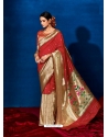 Maroon Designer Silk Wedding Wear Sari